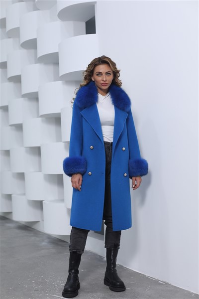 Qora kashmir trench palto